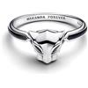 Pandora Anello da Donna Marvel Black Panther Argento 194223C01, 56/17,8, Argento Sterling, Cristallo