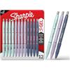 Sharpie S-Gel, penne gel, punta media (0,7 mm), fusti di colori assortiti, inchiostro nero, 12 pezzi