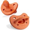 Chicco PhysioForma Luxe - Ciuccio in silicone per neonati da 16 a 24 mesi, testurizzato alla moda, senza BPA e lattice, copertura sterilizzazione riutilizzabile, terracotta