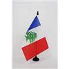 AZ FLAG Bandiera Da Tavolo Stato Del Grande Libano 1920-1943 21x14 cm - Piccola Bandierina Impero Coloniale Francese 14 x 21 cm