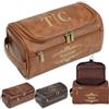 Umitive Personalizzata Beauty Case da Viaggio Uomo in Pelle, Idea Regalo per Papà o Nonno, San Valentino, Compleanno (Marrone chiaro-1)