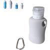 Mablik Bottiglia per Pipì Cane in Silicone 150 ml, Grigio Chiaro. Bottiglia per Pulire la Pipì del Cane in Strada, Flessibile e Portatile, Antigoccia, con Getto a Pressione e Moschettone (Grigio 150 ml)