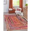 Aizza Trends Tappeto indiano fatto a mano intrecciato multi cotone rettangolare - tappeto multi cotone - tappeto multi cotone - sala da pranzo - soggiorno - zerbino - 120 cm x 150 cm
