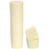 QUARKZMAN 50pz Pirottini da Forno in Carta 6oz Monouso Pinstripe Giallo