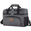 Lifewit Borsa Frigo, Borse Termica Morbida, Grande Borsetta Termiche Porta Pranzo, Cooler Bag con Doppio Scomparto per Mare, Spiaggia, Viaggio, Campeggio, Grigio Scuro 23L