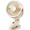 Starvortex Ventilatore Piccolo da Tavolo con Clip e Luci LED, Miniventilatore USB da Scrivania a Batteria da 5000mAh, 1-100 Velocità Regolabili, Ventilatore Ricaricabile Portatile per Passeggino Auto Campeggio