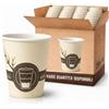 ecodrinks 1000 Bicchieri di Carta SENZA COPERCHIO da 240ml - Ideali per Cappuccino, Tè, Caffè - Biodegradabile e Resistenti - Per Bar, Ufficio e Asporto, Standard