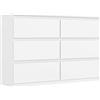 HOMCOM Cassettiera con 3 Cassetti, Mobile Moderno per la Camera da Letto, 112x34x75 cm, Bianco | Aosom Italy