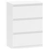 HOMCOM Cassettiera con 3 Cassetti, Mobile Moderno per la Camera da Letto, 55x34x75 cm, Bianco | Aosom Italy