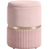 HOMCOM Pouf Poggiapiedi Contenitore in Velluto a Coste, per Soggiorno e Camera, 36x36x44 cm, Rosa | Aosom Italy