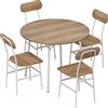 HOMCOM Set Tavolo da Pranzo con 4 Sedie, Tavolo Cucina con Sedie per 4 Persone, Struttura in Metallo, Naturale | Aosom Italy