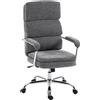 HOMCOM Sedia da Scrivania Regolabile in Altezza, Girevole a 360° per Lavoro da Casa, 65x72,5x118 cm, Grigio | Aosom Italy