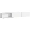 HOMCOM Mobile TV Sospeso, Montaggio a Parete, 3 Cassetti, Grande Capacità di Stoccaggio, 180x31,5x29,8 cm, Bianco | Aosom Italy