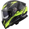 LS2, Casco Moto Integrale VECTOR II CARBON SAVAGE H-V Yellow, L