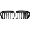 Generico Griglia Radiatore Per BMW Per X1 F48 F49 2016-2019 Griglie Anteriori In Carbonio Stile Doppia Linea Cromate Con Diamanti Superiori Griglia Paraurti Anteriore(Double-Carbon Look)
