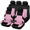 LyTTuu Auto Set Coprisedili per Peugeot 108 208,Copri Sedile Protezioni Sedile Seggiolino Tappetino Cuscino Protettivo Impermeabile Accessori,Pink