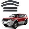 MEOMO 4 Pezzi Auto Deflettori d'Aria per Mitsubishi Pajero Sport MK1-K80-K90 1996-2007, Anteriore E Posteriore Finestra Laterale Antiturbo Antivento Antipioggia Visiera