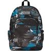 Seven Freethink Zaino Scuola Media Ragazzo, Scuola Elementare 34L, Doppio Scomparto, Tasca PC e Borraccia, Ricarica USB, Nero Verde