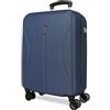 ROLL ROAD Joumma Roll Road Formentera Marine Valigia da Cabina 38x55x20 cm Rigido ABS Lucchetto a Combinazione Integrato 35L 2.6kg 4 Doppie Ruote Bagaglio a Mano