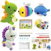 Gobesty Kit Uncinetto Principianti, Carino Uncinetto Set con Accessori, DIY Crochet Kit per Adulti e Bambini, Ideale Come Regalo, Hobby Creativi Adulti (Api/Dinosauri/Balene/Unicorni)