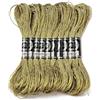CABODYALS 10 matassa 12 fili 80M Giallo Marrone Poliestere Filo per Punto Croce Glitterato Metallizzato Filo Da Ricamo Oro Argento Scintillante Filo Da Ricamo per Ornamento Cucito Tessitura Nappe Deco