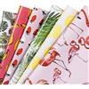 RUSPEPA Foglio Di Carta Da Regalo - Flamingo/Piante/Banana/Fragola/Limone/Foglia Design Estivo Per Compleanno, Vacanza, Baby Shower - 1 Rotolo Contiene 6 Fogli - 44,5 X 76 cm Per Foglio