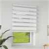 LILIIN Doppia tenda a rullo con fissaggio a morsetto, senza fori, oscurante, per finestre e porte, per soggiorno, cucina, ufficio, traslucida e oscurante, bianco, 90 x 220 cm