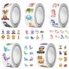 Eulihent 2500 Pezzi Animali Adesivi per Bambini Sticker 5 Rotoli Animale Rotolo Adesivi Rcompensa Motivazione Scuola Insegnanti Genitori Feste Lavoretti Creativi Regalo (2,5cm)