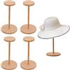 Chihutown 4 espositori per cappelli, in legno, per cappelli da baseball, organizer multifunzionale per cappelli, espositore per gioielli, decorazione moderna per la casa (marrone nocciola)