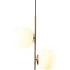 SANGPAO Minimalismo Nordico Sfere di Vetro Lampadario a Scala Lampadario Lungo Lampada a Sospensione Moderna lineare Opaca in Vetro Bianco Latte Lampada a Sospensione Moderna di metà secolo per Isola