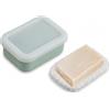 Futuhada Portasapone da Viaggio in Silicone con Coperchio e Griglia Sgocciolatoio, Porta Saponetta Impermeabile, Scatola di Sapone Portatile, Tappetini Salva Sapone per Doccia, Bagno e Palestra (11x8.4x4.3 cm)
