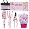Velway Set di Attrezzi da Giardinaggio 5 Pezzi in Acciaio con Borsa | Ideale Come Regalo da Giardinaggio con Forbici da Giardino per Donne, Festa della Mamma, Natale, Compleanno e Pensionamento