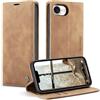 Monweicz Cover Compatibile con IPhone 16E, Custodia Portafoglio con Slot per Scheda, Protezione Completa Premium in Pelle PU, Flip Libro Magnetica IPhone 16E, Marrone