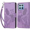 KENHONER Compatibile Cover con Honor 70 lite/Honor X8 5G / Honor X6 4G,Premium Pelle PU Portafoglio Flip Libro Custodia Cover per Honor 70 lite [Protezione Completa] (Viola)