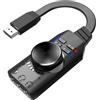 Namvo Scheda audio USB Virtual 7.1 Surround Sound USB Adattatore per scheda audio esterna con effetti sonori PUBG per PC/Mac/Gaming Headset