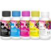 Yongairuink DTF Inchiostro pigmentato Premium per film in PET, 5 x 250 ml, ricarica a trasferimento termico per tutte le stampanti DTF con testine di stampa come DX5 DX7 5113 XP600 I3200 ecc