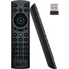 GREVA Telecomando Senza Fili Bluetooth per Android TV Box, 2.4 G USB IR 5.0 Telecomando Voce di Ricambio Illuminata, Wireless Remote Control con AIRE Mouse per Smart Television (G20S Pro Plus)