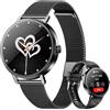 Blackview Smartwatch Donna, Effettua e Rispondi alle Chiamate, Orologio Smartwatch Fitness con 1.26' HD 112+ Sportive/SpO2/Monitoraggio del Sonno/Cardiofrequenzimetro per Android IOS
