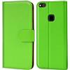 Verco custodia per Huawei P10 Lite, Case per P10 Lite Cover PU Pelle Portafoglio Protettiva, Verde