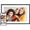 AEEZO Cornice Digitale WiFi 32GB Memory, 1280 * 800 IPS Touchscreen, Sleep Mode, Cornici Digitali, Veloce Caricamento a Distanza di Video e Foto con il Software AiMOR (Nero)