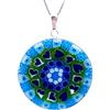 LE GEMME DI VENEZIA Collana Donna Con Pendente Murrina Milefiori Venezia In Vetro Originale Di Murano E Argento 925 Diametro 32N (Colore 8)