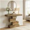 Lailang 108cm Consolle Ingresso, Tavolo Stretto E Lungo, Mobile Ingresso Moderno, Scaffale Legno, Mobile Dietro Divano Salvaspazio, Tavolino Alto, 108 x 30 x 80 cm, Rustic Brown