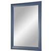 Duisburger-Rahmen24 Flex 35 - Specchio da Parete 30x140 cm con Cornice (Blu Ardesia), Specchio su Misura con Striscia di Legno MDF da 35 mm di Larghezza e Parete Posteriore Robusta con Ganci