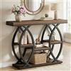 Lailang 100cm Consolle Ingresso, Mobile Ingresso Corridoio, Tavolino Stretto, Scaffale Legno, Mobile Retro Divano Salvaspazio, Console Ingresso Slim, 100 x 30 x 80 cm, Rustic Brown