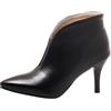 Joliss Donna Stivaletto Eleganti Tacco Alto Polacchine Senza Chiusura Tacco a Spillo Stivali Appuntito Elastico Stivaletti Semplici Nero Numero 38 EU/39Cn