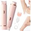 CelestiMingle Rasoio intimo da donna, rasoio elettrico a doppia testa, 2 in 1, per bagno/asciutto, IPX7, impermeabile, per viso, braccia, gambe, corpo, bikini (rosa)