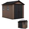 Keter Casetta da giardino keter newton+ 759/975 in resina marrone doppia opzione montaggio 287x230x246 cm