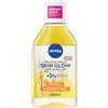 NIVEA Skin Glow Serum Infuso Acqua Micellare (400 ml), Acqua detergente micellare rivitalizzante con aminoacidi e 5% di vitamina C ed E, struccante delicato impermeabile