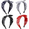Classicseali 4 fasce per capelli a pois, stile vintage, rockabilly, antiscivolo, con fiocco, ampia fascia per capelli in tessuto, per ragazze e donne, 50 anni '90, decorazione per abbigliamento