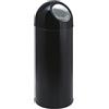 V-Part - Abfallbehälter mit Druckdeckel 55 Liter - Steel Plastic - Schwarz